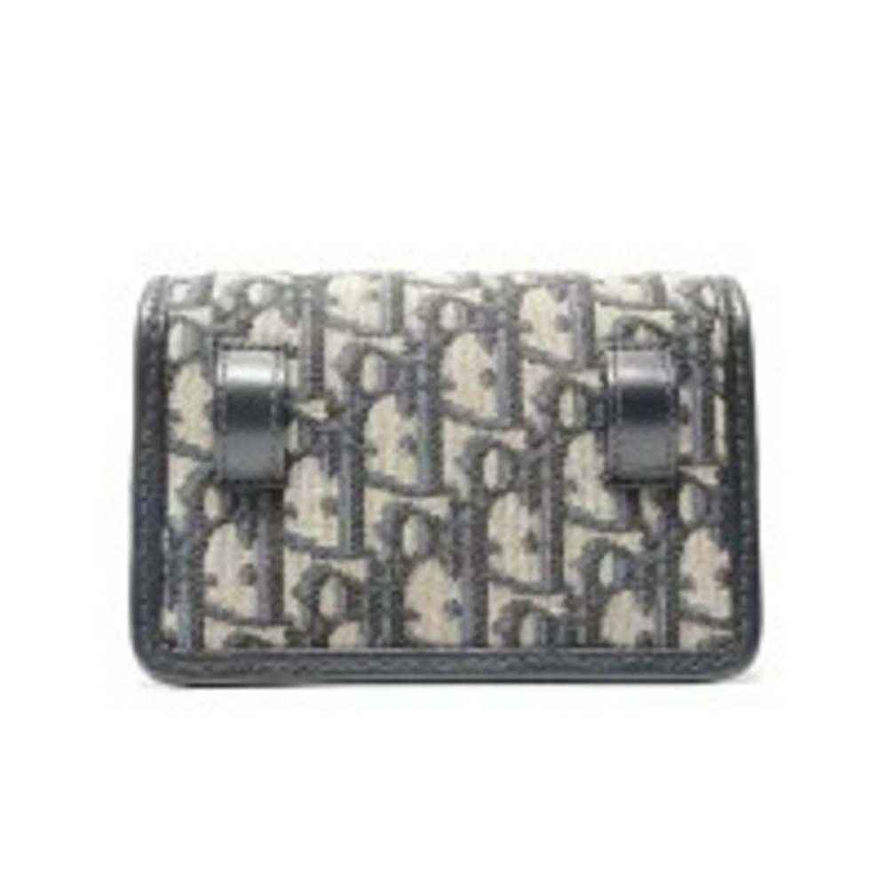 Christian Dior Montaigne Trotter Shoulder Bag Navy Blue